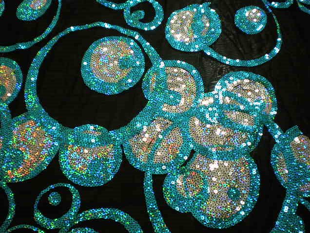 3.Turquoise-Silver Angel Sequins